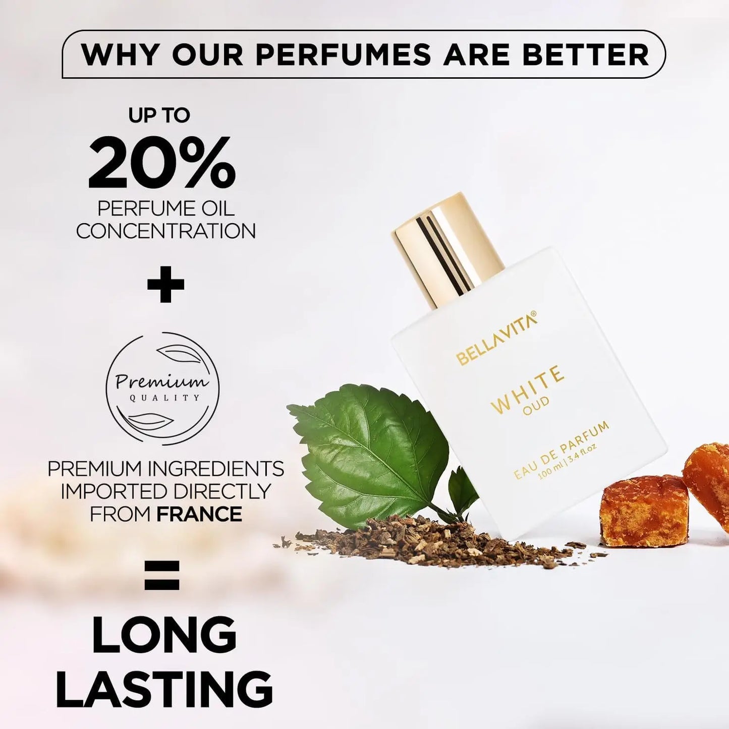 BellaVita Luxury Honey Oud EDP 3.4oz / 100ml Warm Sweet Amber Vanilla Long Lasting Unisex Perfume Ideal Holiday Gift