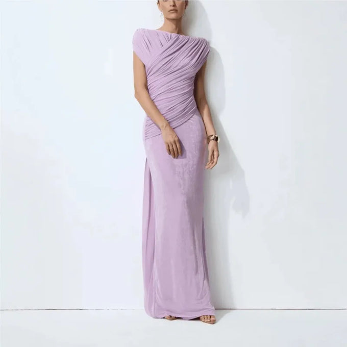 Sleeveless Pleated Midi Dress