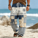 Men's Tribal Patchwork Drawstring Pants — view 8