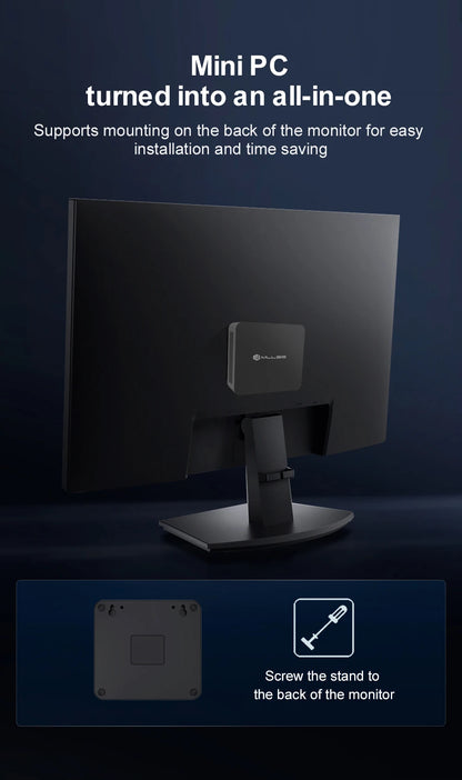 MLLSE  Mini PC M2 Plus Intel Celeron 5205U Processor 8GB RAM 256GB ROM WiFi 5 BT4.2 Windows 11 Pro Desktop Computer
