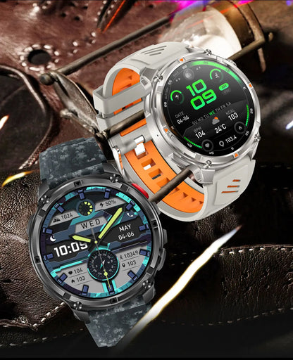 2026 T-Rex3 Ultra 1100mAh Battery 170+Sport Fitness LED Flashlight IP68 Waterproof Bluetooth call GPS track Smartwatch Compass