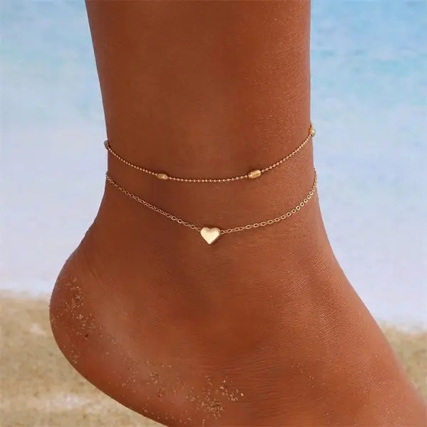 Summer New Daisy Flower Chain Anklets for Women Trendy Beach Starfish Shell Beads Anklet Bracelet On Leg Foot Chain Boho Jewelry