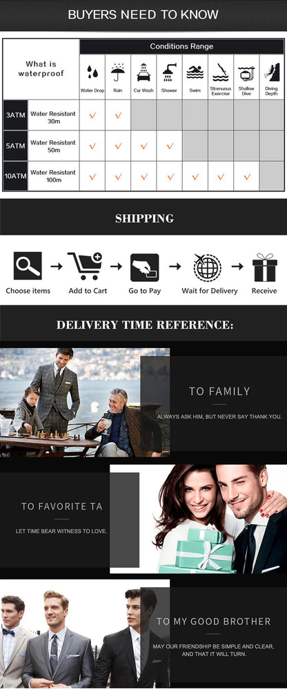 POEDAGAR Top Original Casual Watch For Men Waterproof Luxury Fashion Men's Clock Stainless Steel Man Wristwatch Quartz Sport+Box