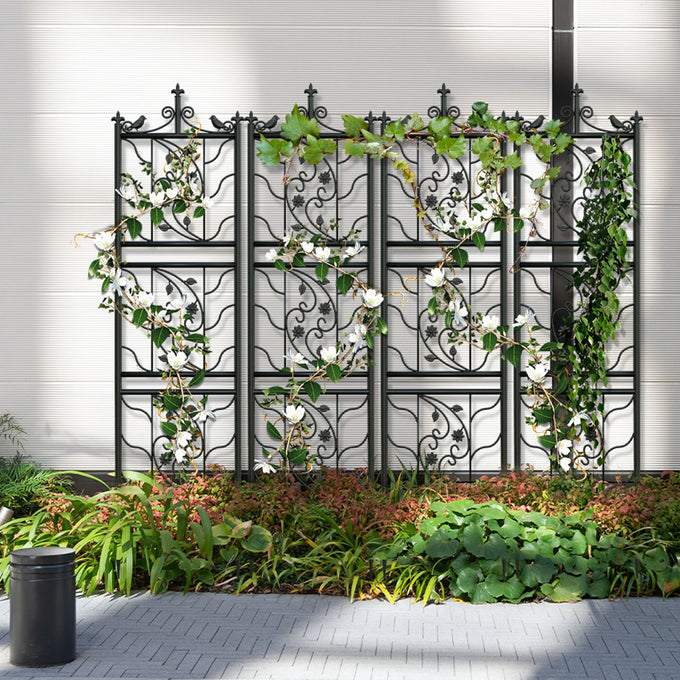 Black Metal Lattice Trellis — product image