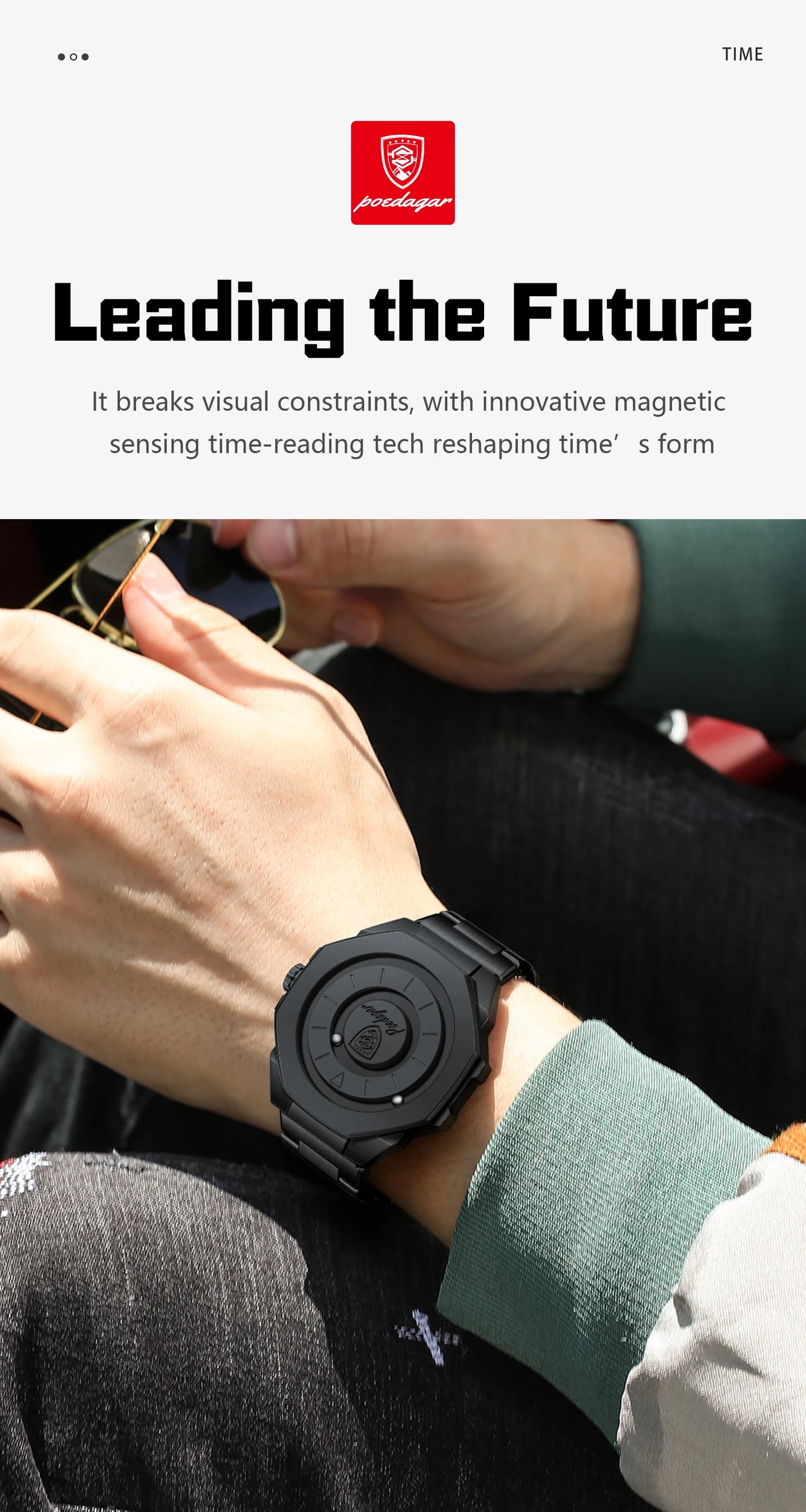 POEDAGAR Top Original Casual Watch For Men Waterproof Luxury Fashion Men's Clock Stainless Steel Man Wristwatch Quartz Sport+Box