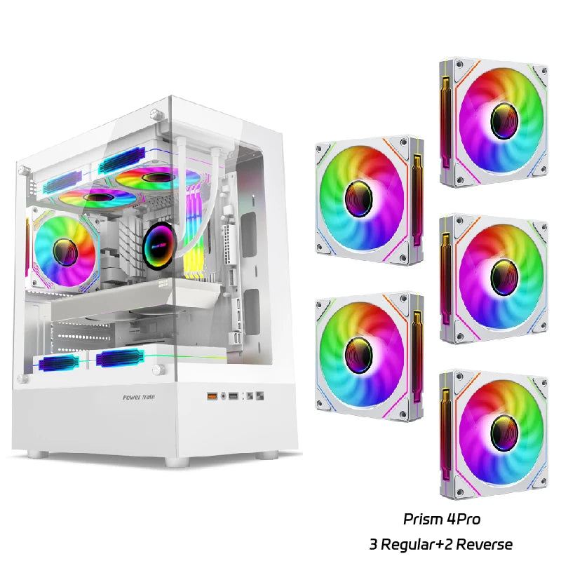 Power Train Illusionary Realm Computer Case M-ATX ITX Seaview Room Side Transparent Desktop Chassis Support 240 Water Cooler