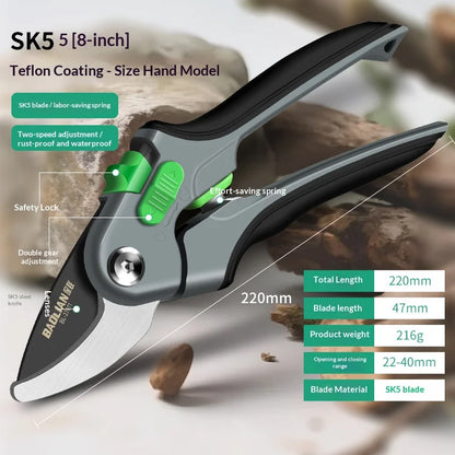 Plant Trim Pruner Cut Horticulture Secateur Shrub Garden Scissor Set Branch Shear Orchard Pruning Shears Tools