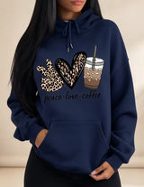 Heart Letter Graphic Hoodie