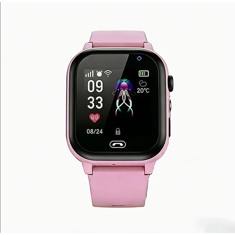 Lenovo 2027 Kids 5G Smart Watch GPS SOS Video Call HD Camera Waterproof SIM Card Support Earphone Child Watch for Boys & Girls