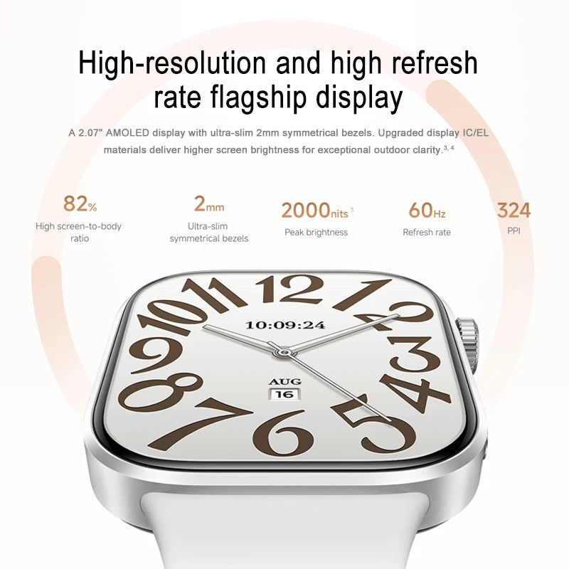 Global Version Redmi Watch 6 2.07" AMOLED Screen 550mAh Battery 150+ Sports Modes 5ATM Water Resistance Xiaomi HyperOS 3