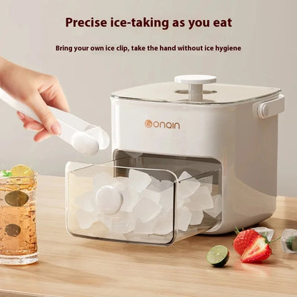 48-Grid Ice Maker Food-Grade Summer Double-Layer Design Ice Mold Easy-Press Lid Home Ice Storage Box