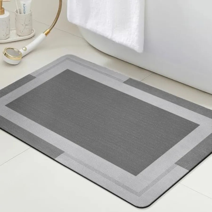 Non Slip Bath Mat, Thin Bathroom Rugs Fit Under Door, Quick Dry Bath Mats, Machine Washable Bath Rugs for Bathroom, Bathtub and