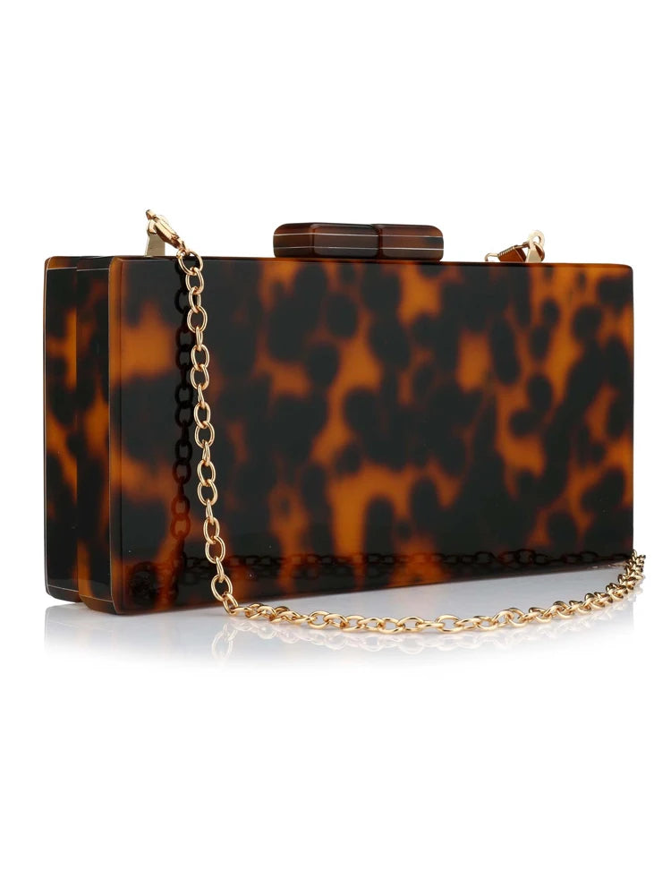 Acrylic Leopard Evening Clutch — view 10
