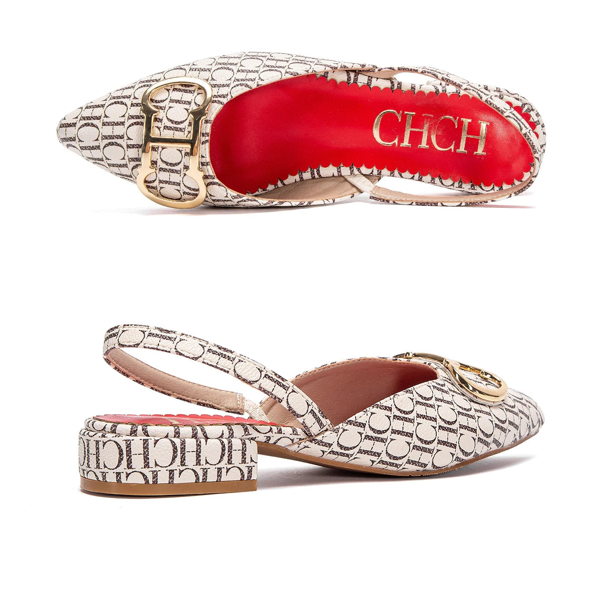 Exquisite Workmanship New Women's Low-heeled Single Shoes Fashion Simple Letters Print Versatile Women's Sandals