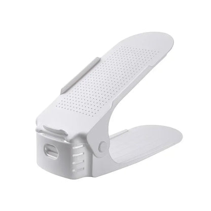 New 10Pcs Shoe Stacker Adjustable Shoe Slots Organizer Shoes Slots Space Saver Double Deck Rack Holder For Closet Organization