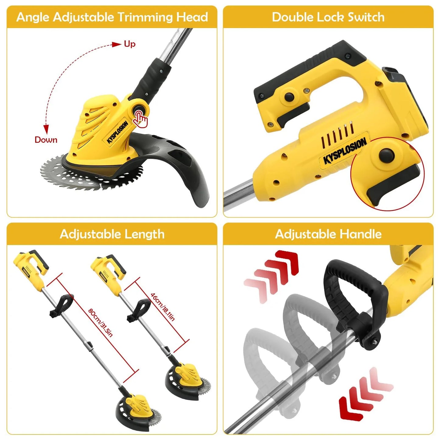 collapsible Electric Brushless Motor Cordless Cutter Household Weeder Rechargeable For Garden Lawn Trimming for dewalt 20v