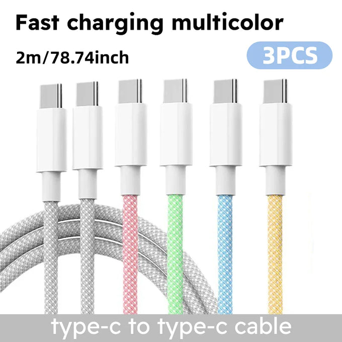 Braided USB-C Charging Cable Set — product image