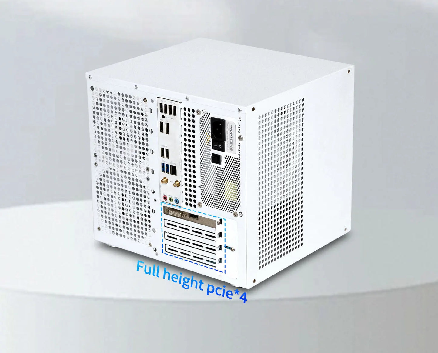 Sagittarius 8-bay NAS Computer Chassis with ATX Power Supply, MATX Motherboard, Full-height PCIE, 21.8L
