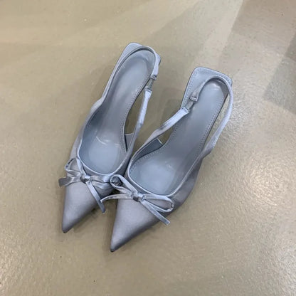 Designer Luxury Summer High Heel Women Sandals Fashion Butterfly-knot Singbacks Pumps Elegant Stripper Party Female Sandalias