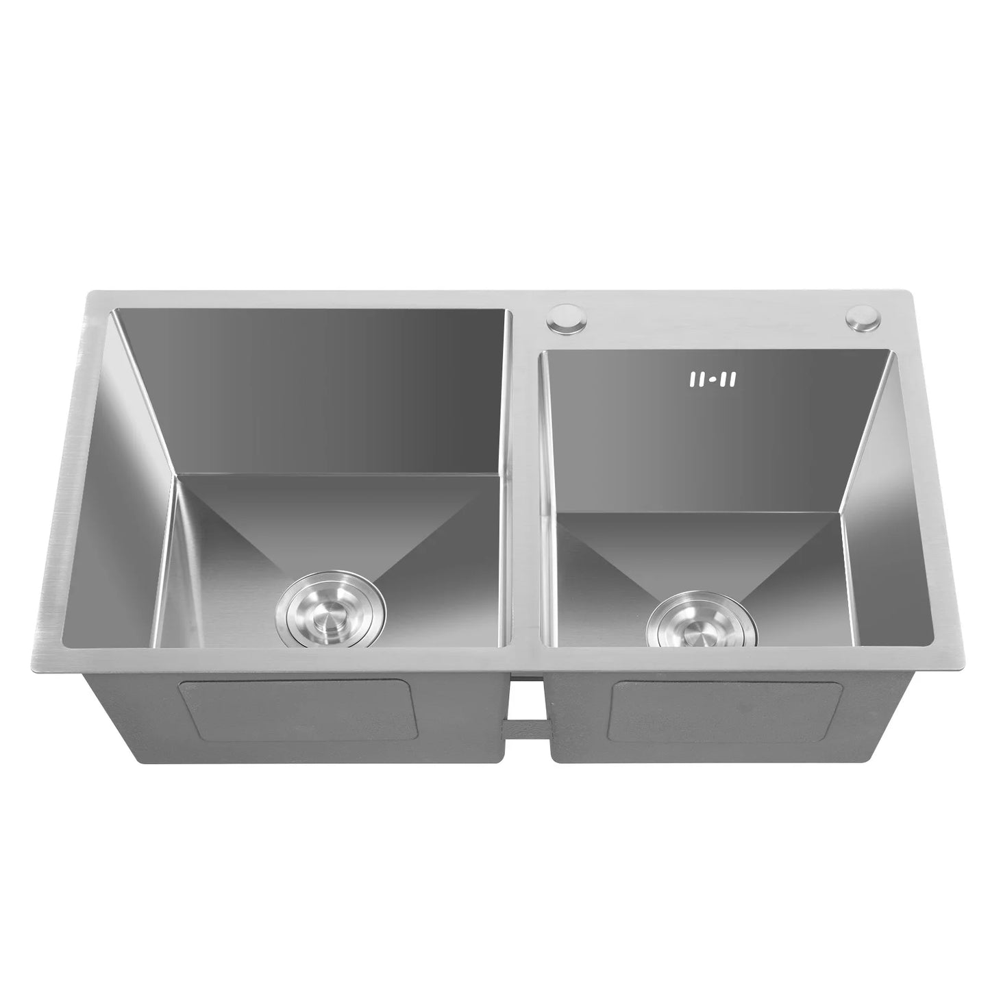 Stainless Steel Double Sink Wash Dishes With Drainer Deep Hidden Sink Bathroom Kitchen Accessories Household Items