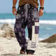 Men's Tribal Patchwork Drawstring Pants — view 6