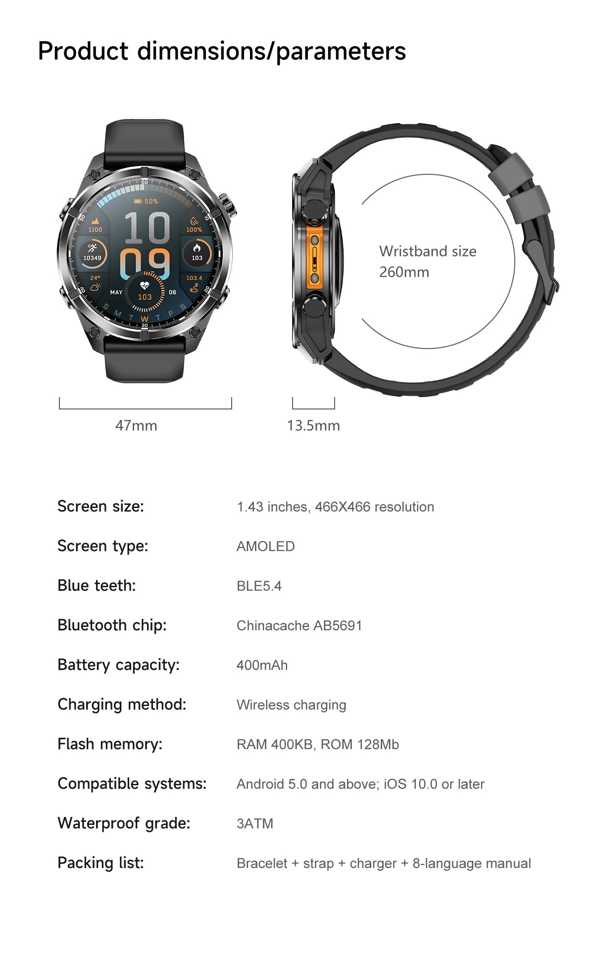2026 HD300 Smart Watch AMOLED Path 5.4Bluetooth Chat AI GPT Waterproof Health Watches Bluetooth Call Travel Diving Smartwatch