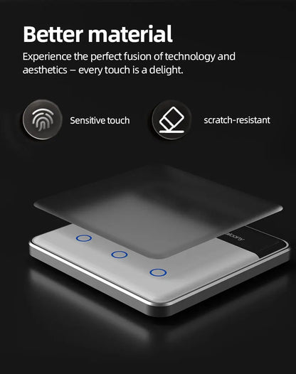 Zemismart DIY Name Switch EU Type Zigbee Smart Display Screen Touch Light Switch Works with Tuya Alexa Google Home Voice Control