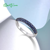 Blue Sapphire-Style Fashion Ring — view 5