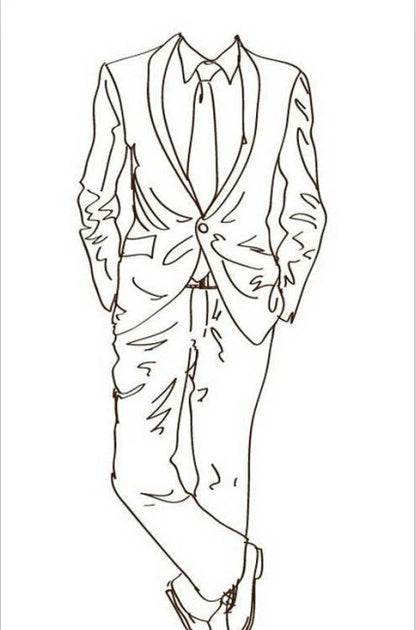 Elegant Black Men's Suits 2 Piece Jacket Pants Outfits Formal Single Breasted Stand Lapel Skinny Clothing Costume Homme