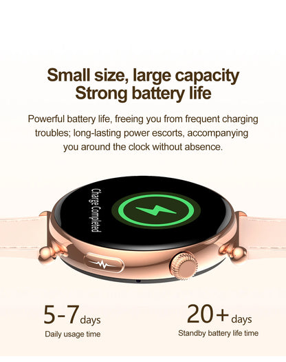 2026 New Women AI Smart Diagnosis Smart Watch HRV+ECG Uric Acid Blood Oxygen Health Monitor IP68 Waterproof Sports Smartwatches