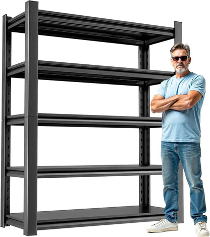 Heavy Duty Garage Shelving 24" D x48 W x72 H– Durable Metal Storage Shelf Organizer for Garage, Workshop, or, Customized