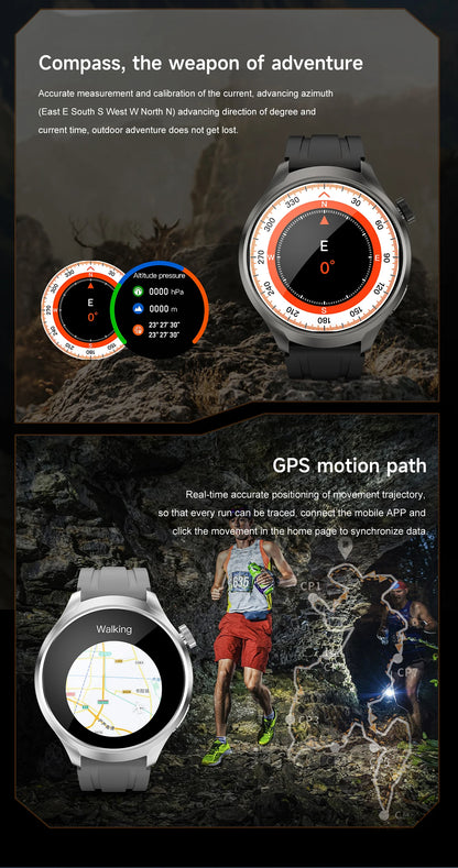 NEW GPS Outdoor fitness NFC Smart Watch Men 1.85 Inch AMOLED Screen  Bluetooth Call IP67 Waterproof Man Smart Watches Man 2025