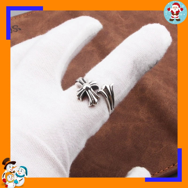 Cross Design Open Ring — product image