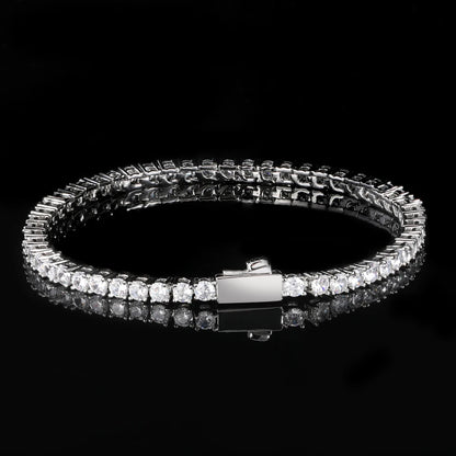 3mm 4mm 5mm 1 Row Tennis Chain Bling Zircon Copper Material Necklace Hip Hop Man and Women Iced Out Jewelry Free Engrave Name