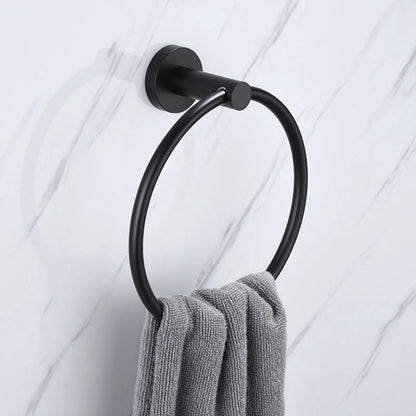 304 stainless steel brushed gold towel ring Bathroom Accessories Wall Mounted Polished Stainless Steel Towel Ring