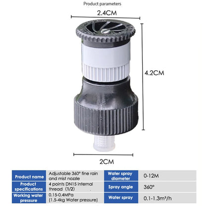 1PC Adjustable 360° Sprinkler For Garden Lawn  Irrigation Nozzle Automatic Watering