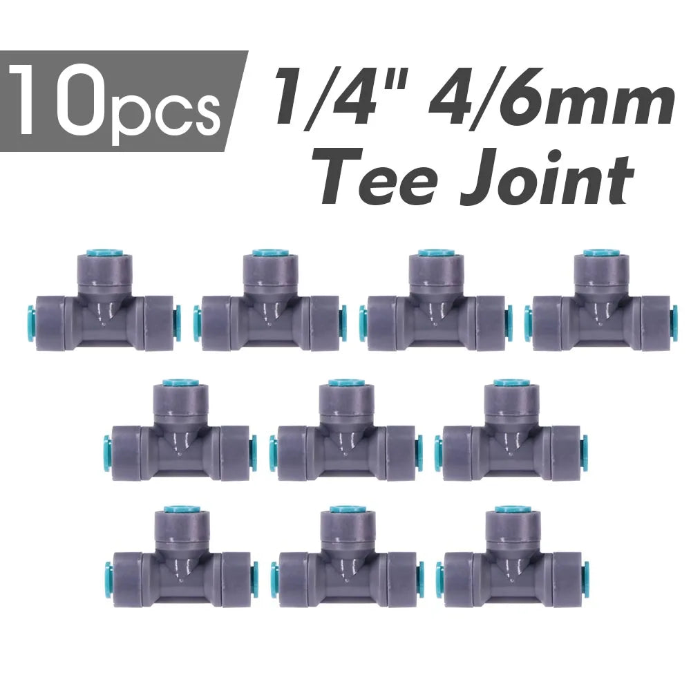 1/4″ 4/6mm 60W Self-priming Pump Misting Cooling System 0.6mm Atomizer Sprayer Slip Lock Nozzle Joint Outdoor Garden Irrigation