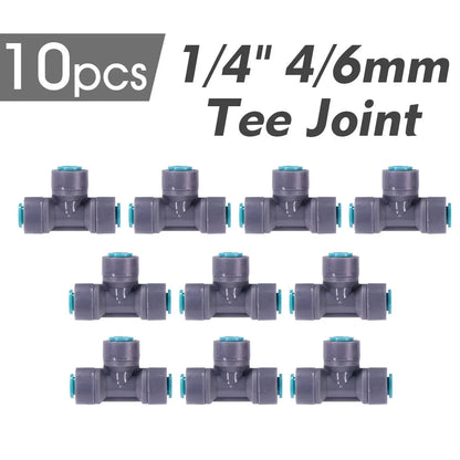 1/4″ 4/6mm 60W Self-priming Pump Misting Cooling System 0.6mm Atomizer Sprayer Slip Lock Nozzle Joint Outdoor Garden Irrigation