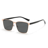 Thin Metal-Frame Square Sunglasses — view 1