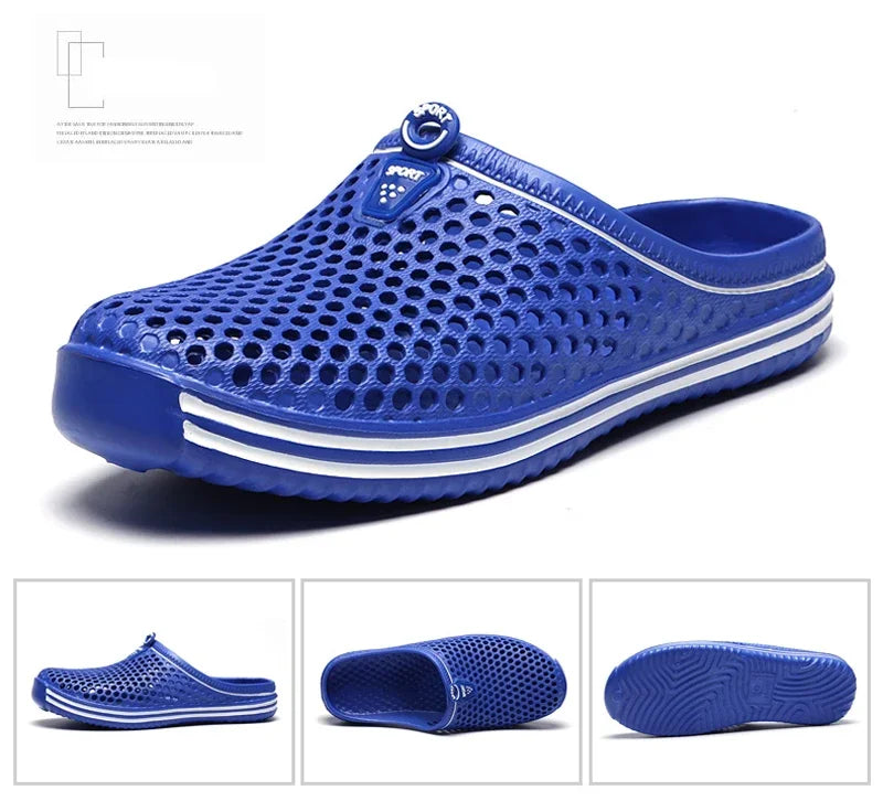 Comfortable Men Pool Sandals Summer Outdoor Beach Shoes Men Slip on Garden Clogs Casual Water Shower Slippers Unisex