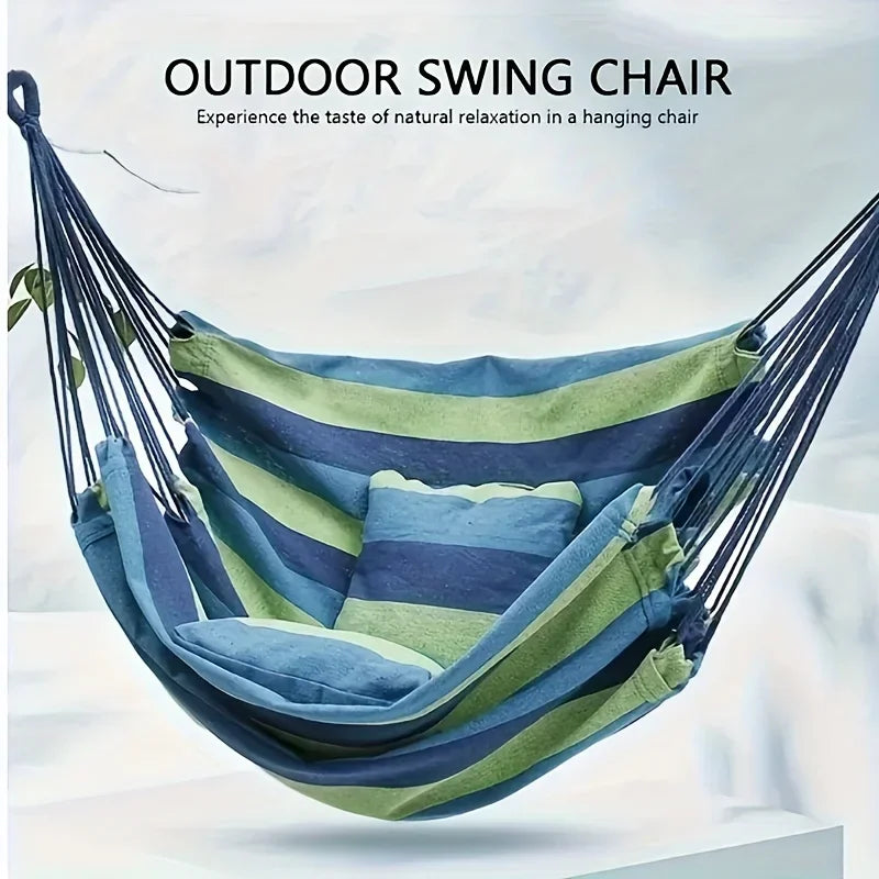 New Outdoor Swing Hammock Chair Canvas Leisure Chair No Pillow Or Cushion Dormitory Hammock Swing Rocking Chair(With Storage Bag