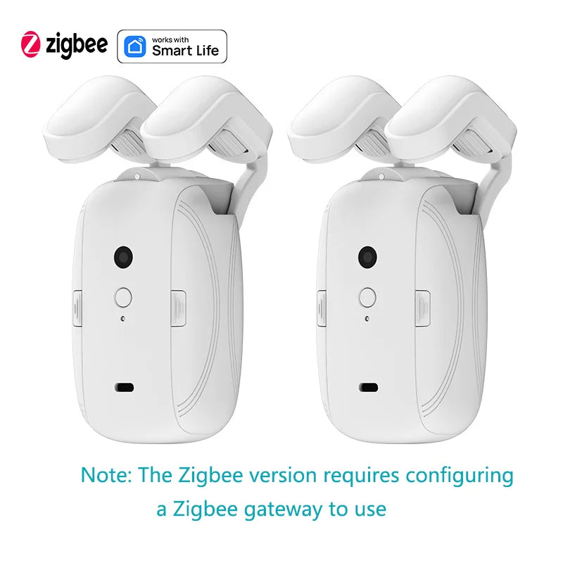 Tuya Smart Zigbee Curtain Motor with Hooks for Rome Track Smart Curtain Pusher Robot Support Siri Google Home AlexaVoice Control
