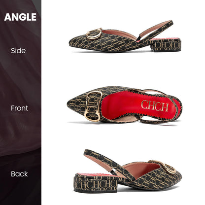 Exquisite Workmanship New Women's Low-heeled Single Shoes Fashion Simple Letters Print Versatile Women's Sandals