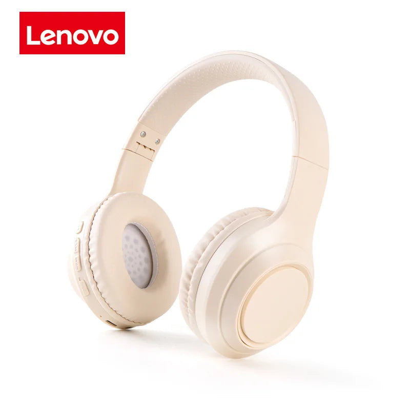 Lenovo Original Bluetooth 5.3 Earphones Over-ear Foldable Computer Wireless Headphones Gaming Headset 360° Stereo Sound Headset