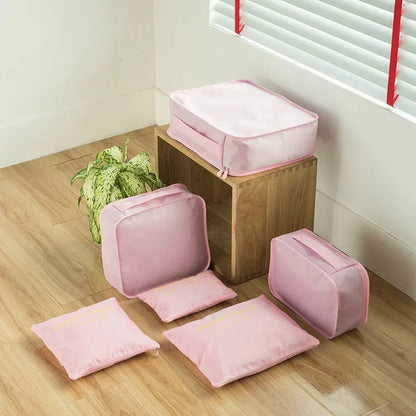 6/8Pcs Set Travel Bag Organizer Clothes Luggage Travel Organizer Blanket Shoes Organizers Bag Suitcase Pouch Packing Cubes