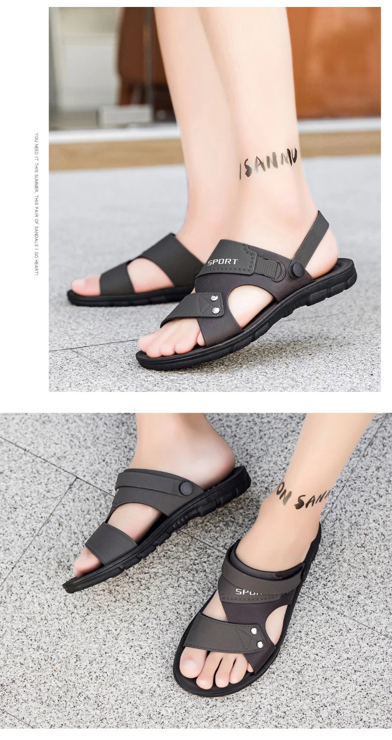 Summer Men Sandals Open Toe Flat Mens Casual Shoes Outdoor Walking Sandals for Men Beach Shoes sandalias hombre Men slippers