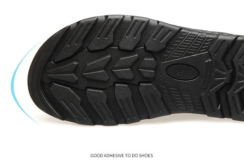 Summer New Men's Leather Sandals, Leather Anti Slip Men's Shoes Slippers, Outdoor Thick Soled Beach Shoes Men's Shoes Sandals