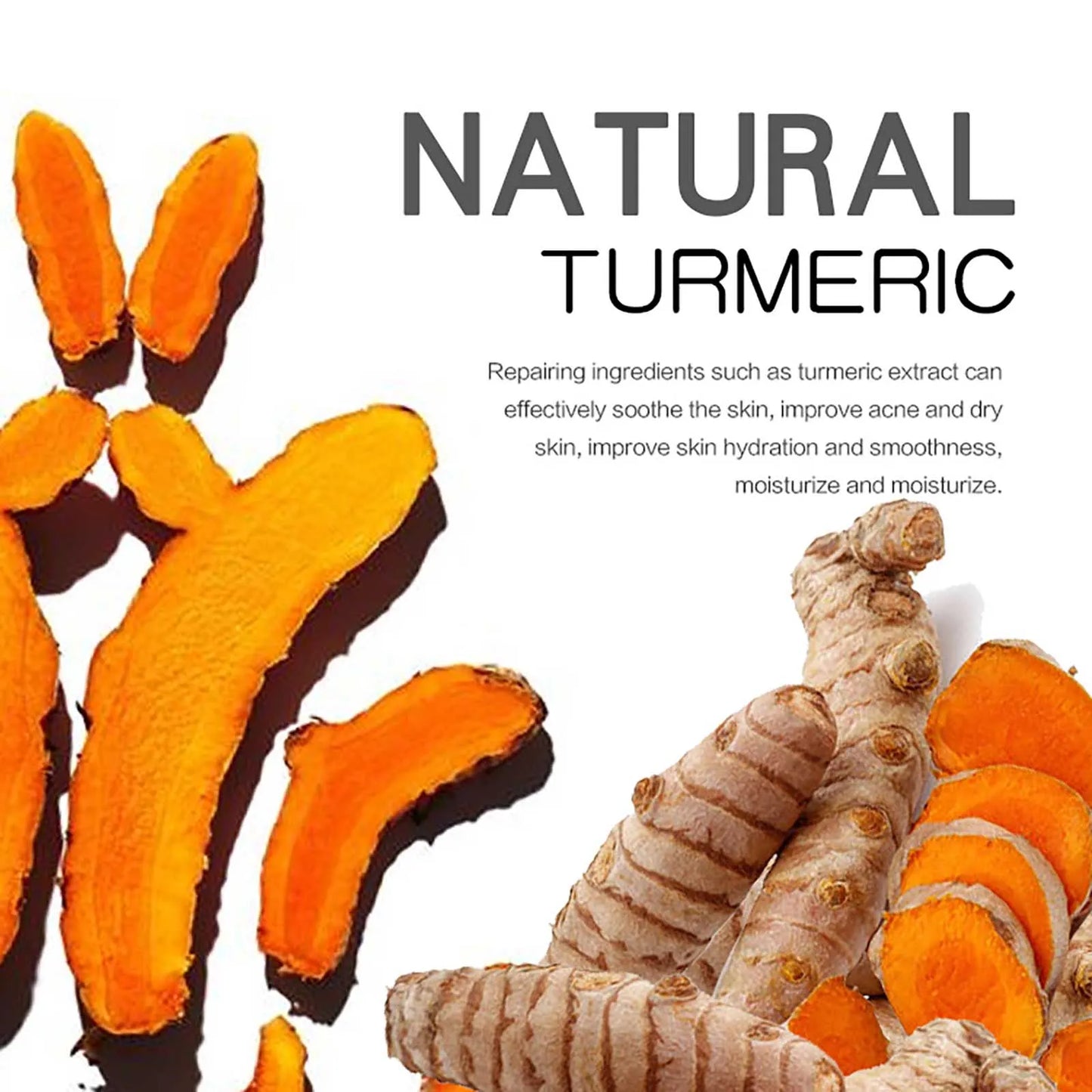 AILKE Organic Turmeric Skin Care Set, Brighten, Cleaning Skin, Remove Acne,Pimples, Whitening, Even Skin Tone, Improve Dry Skin