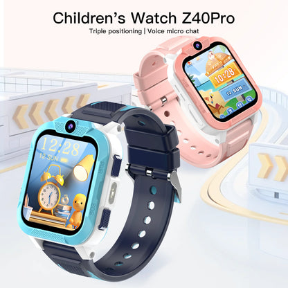 New Z40Pro Kids Smart Watch Waterproof Video Monitor Tracker 4G Call Watch SOS GPS Location Digital Watches for Chirdren's Gift
