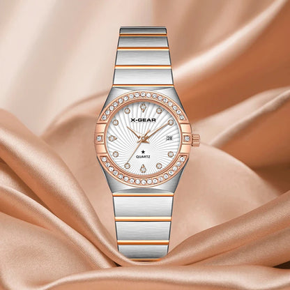 New Luxury Trendy Ladies Watch Luminous Waterproof Stainless Steel Date Woman Watch Fashion Elegant Quartz Women's Watches